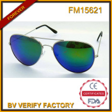 FM15621 Popular novo tipo promoção Metal óculos de sol com lente azul do Revo